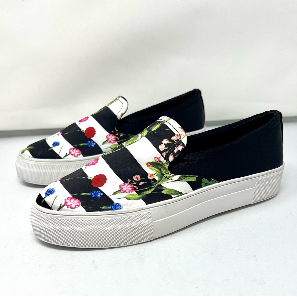 Rampage Korie Slip On Floral Striped Sneakers